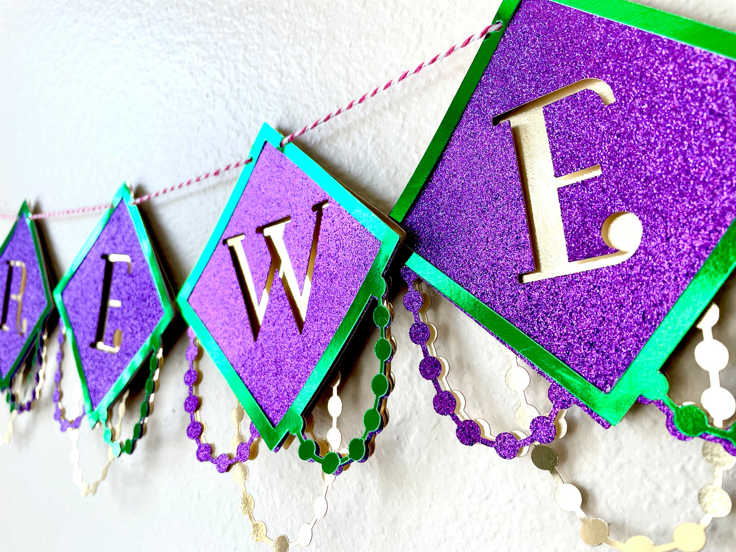 Custom Mardi Gras Banner 3D