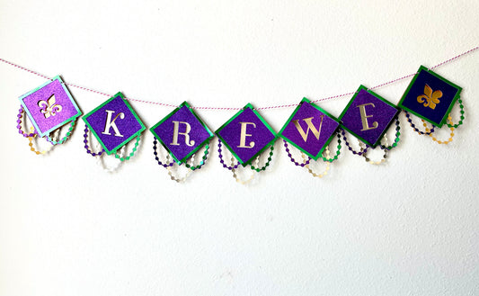 Custom Mardi Gras Banner 3D