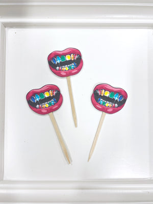 Rainbow Grill Cupcake Toppers