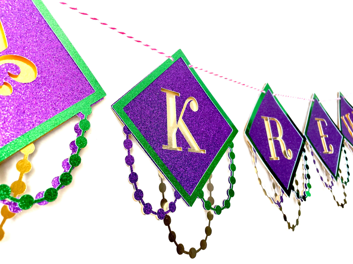 Custom Mardi Gras Banner 3D