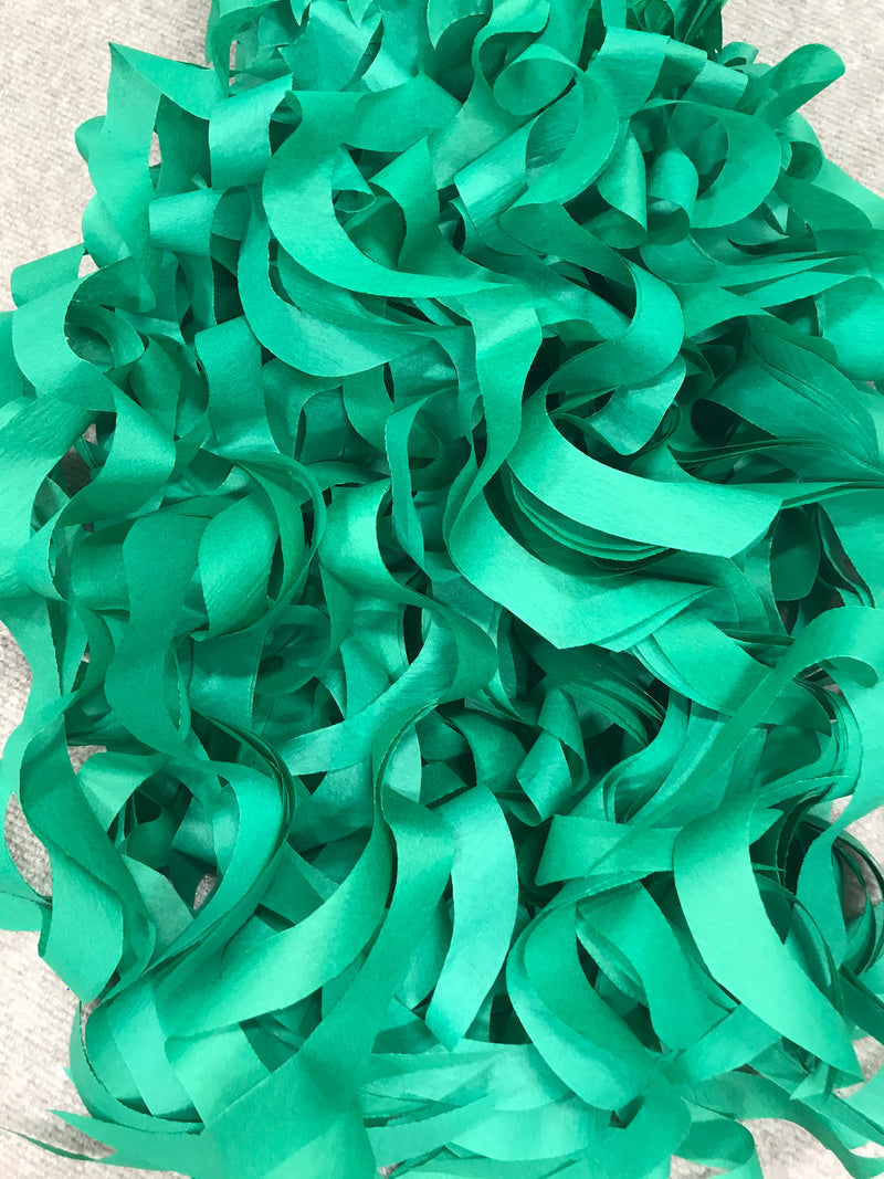 Emerald Green Curly Tissue Paper, Tissue Toss, Emerald Green Paper