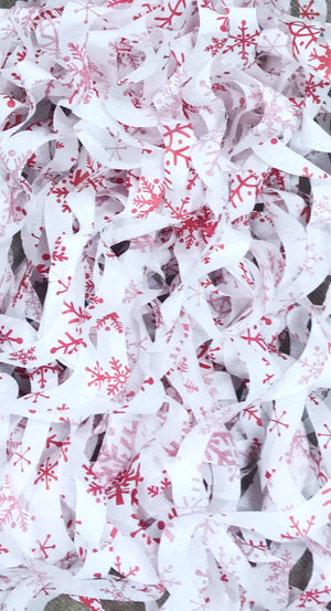snowflake red and white paper