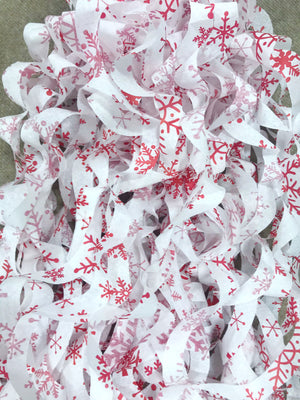 red and white tissue paper