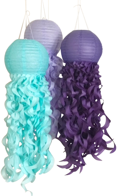 Jellyfish Paper Lanterns-Mermaid Swirl