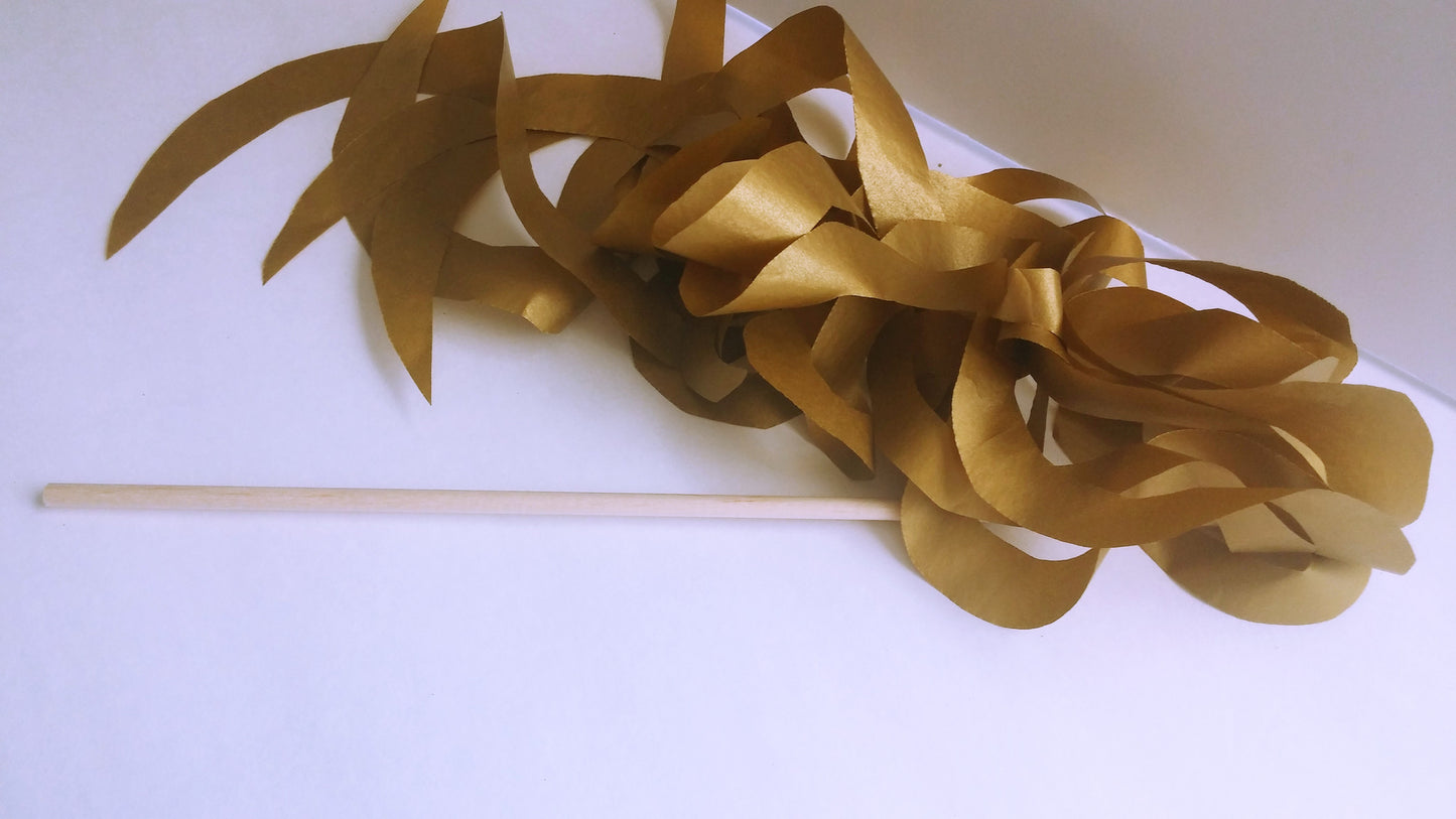 Metallic Gold Paper Wand Streamers