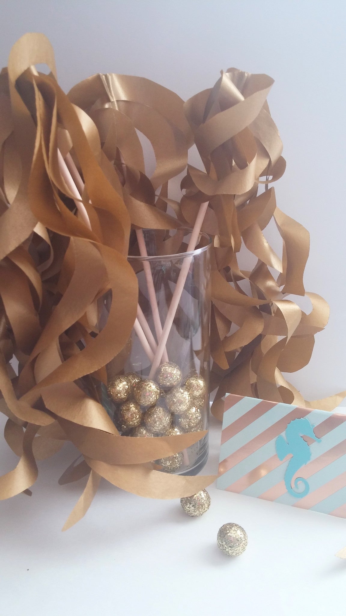 Metallic Gold Paper Wand Streamers