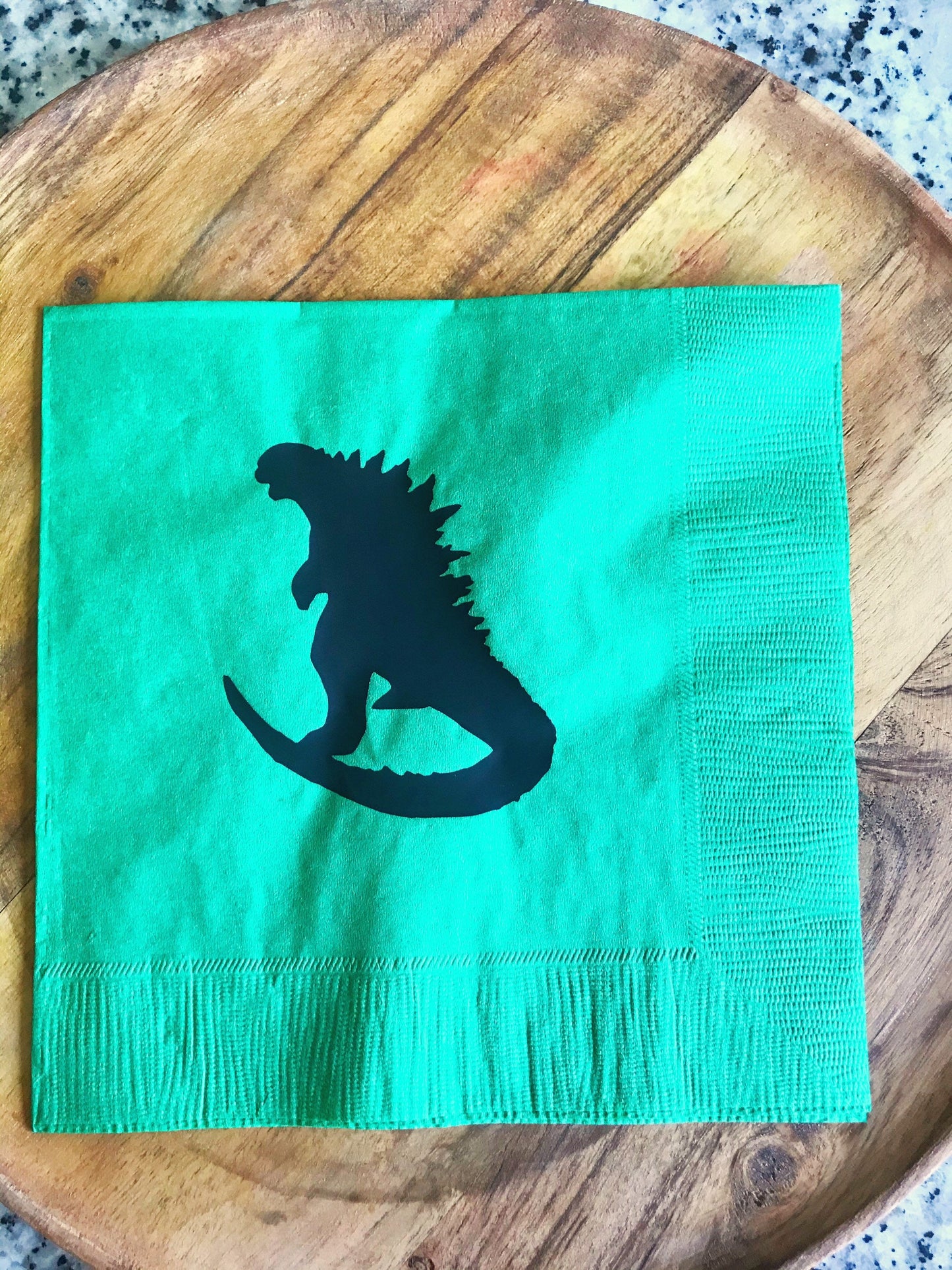 green godzilla napkins