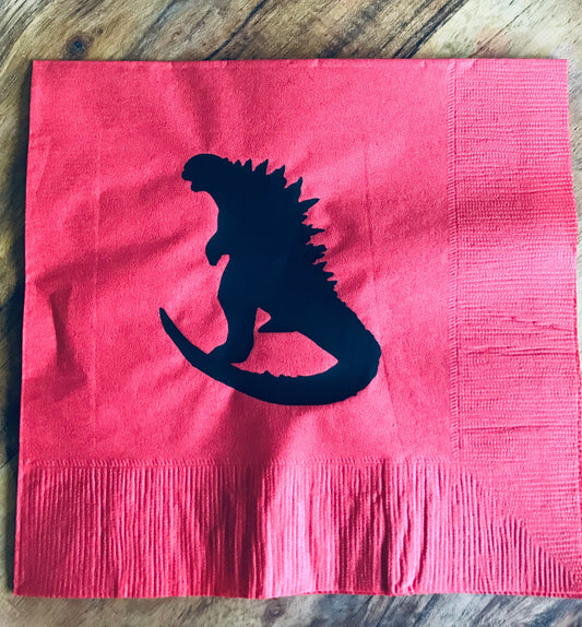 red godzilla napkin