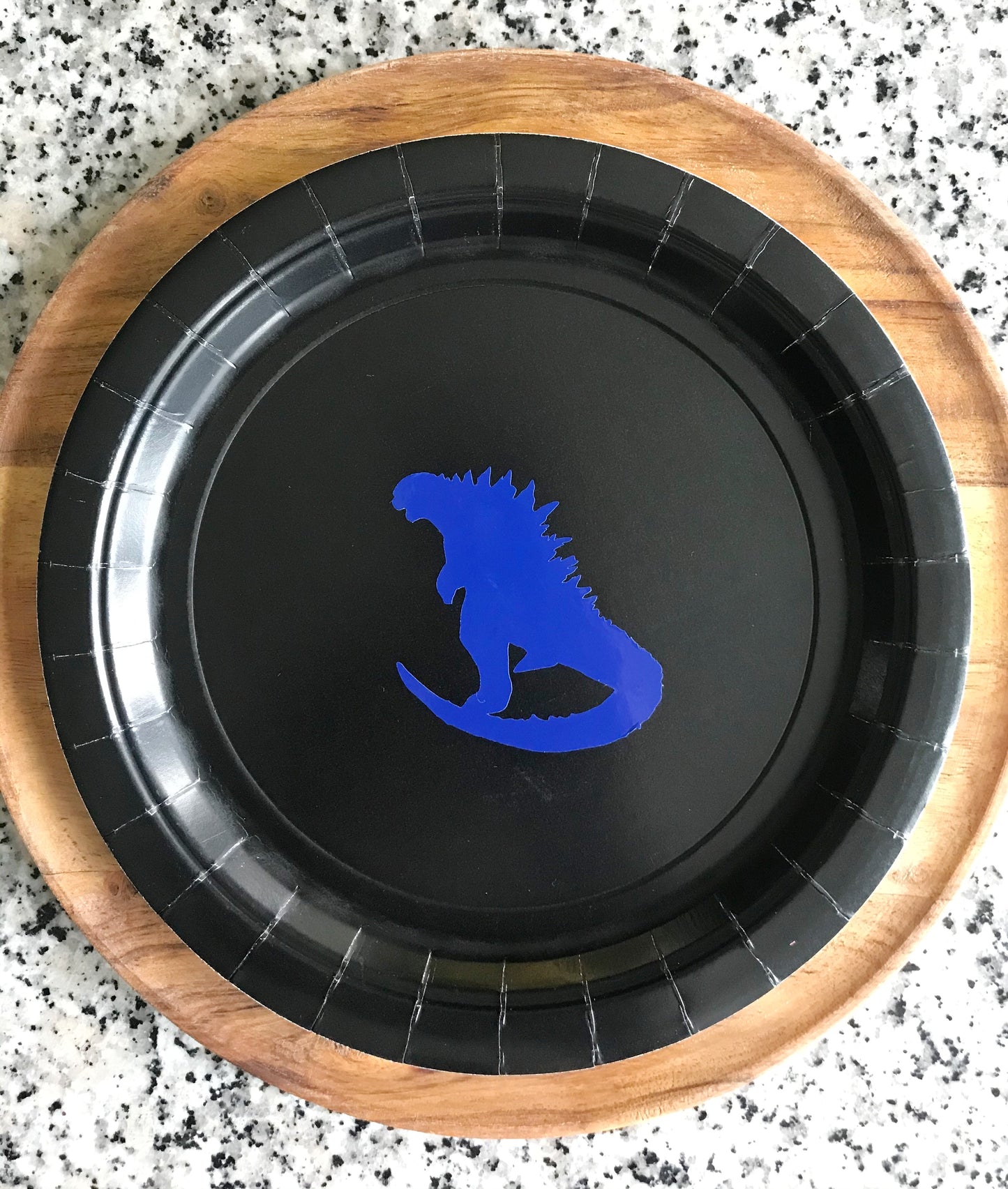 Green Godzilla Paper Plates| Godzilla Birthday Party Table Setting