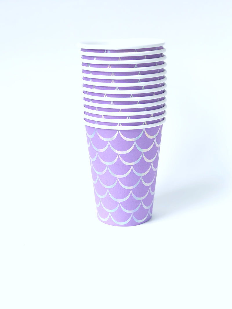 Mermaid Paper Cups- Purple