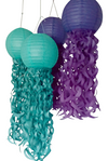 Purple and Teal Jellyfish Paper Lanterns