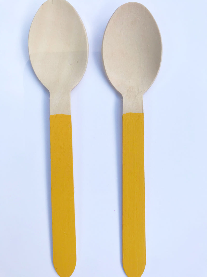 yellow spoons
