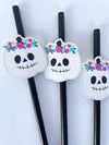 Whimsy Pumpkin Paper Straws|Halloween Party Straws