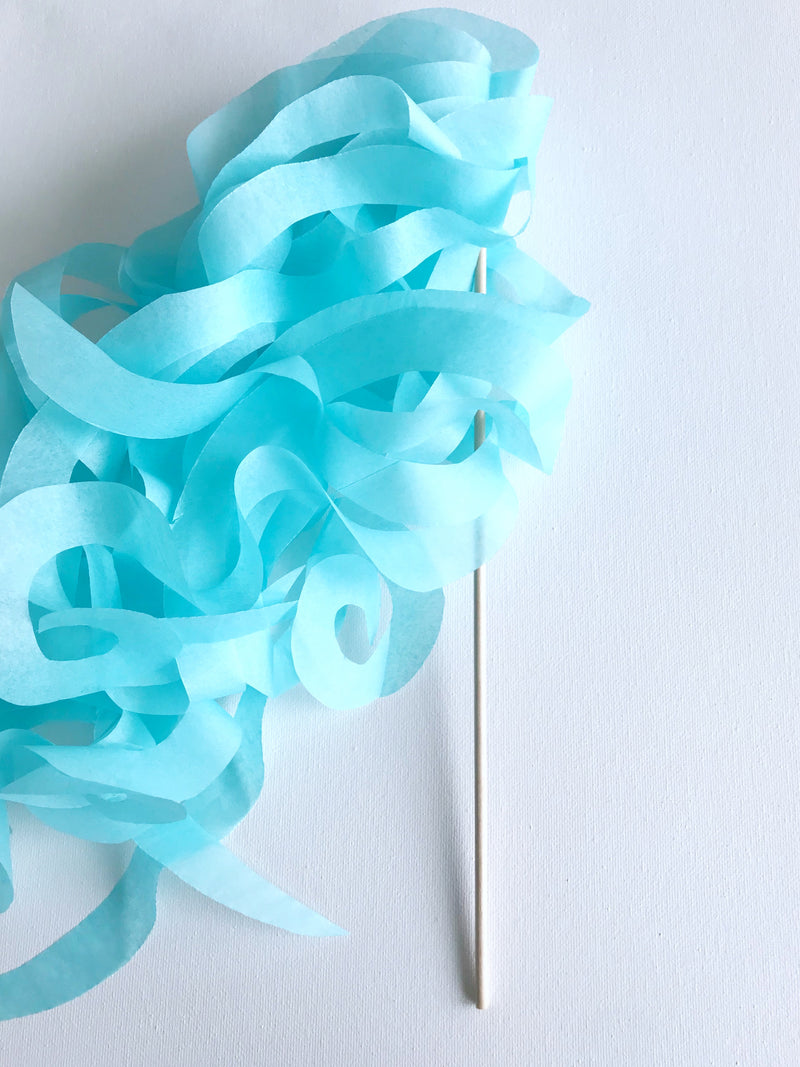 Baby Blue Tissue Paper Streamers