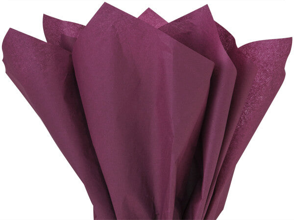 burgundy tissue paper