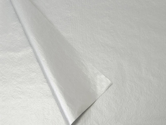 metallic silver tissue paper