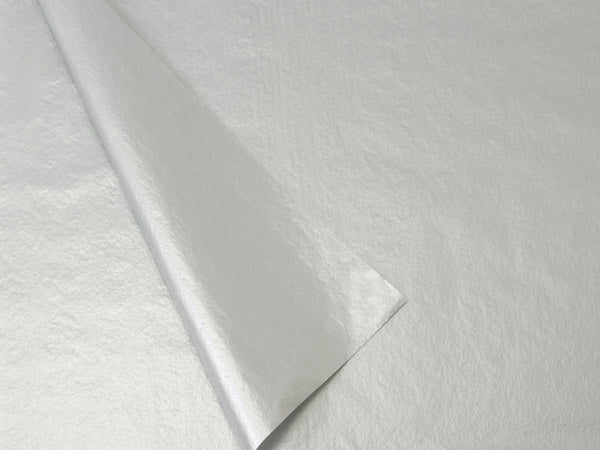 metallic silver tissue paper