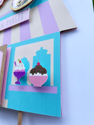 Personalized Ice Cream Shop Cake Topper-Shaker
