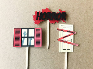 house of horror cupcake toppers