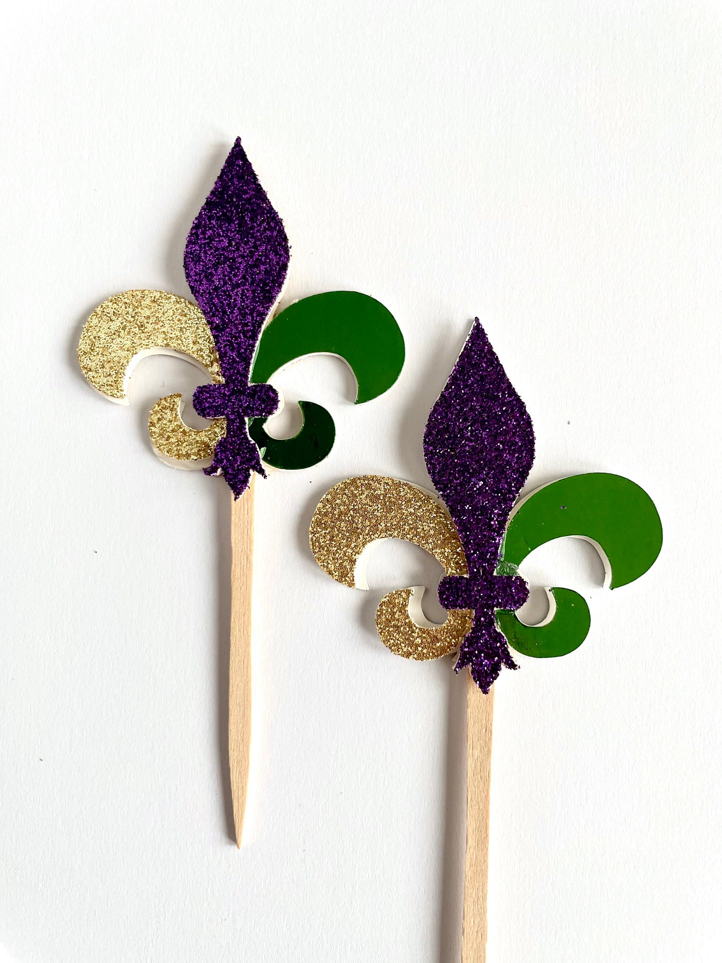 Mardi Gras Cupcake Toppers