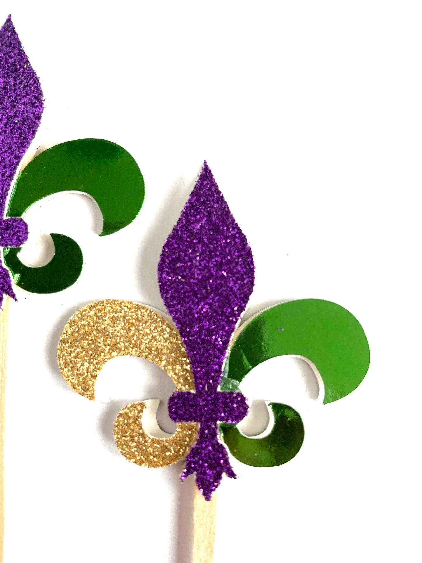 Mardi Gras Cupcake Toppers