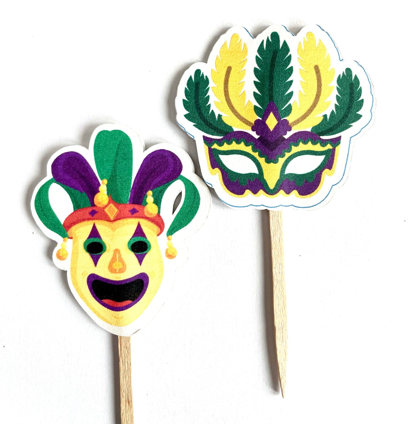 Mardi Gras Cupcake Toppers