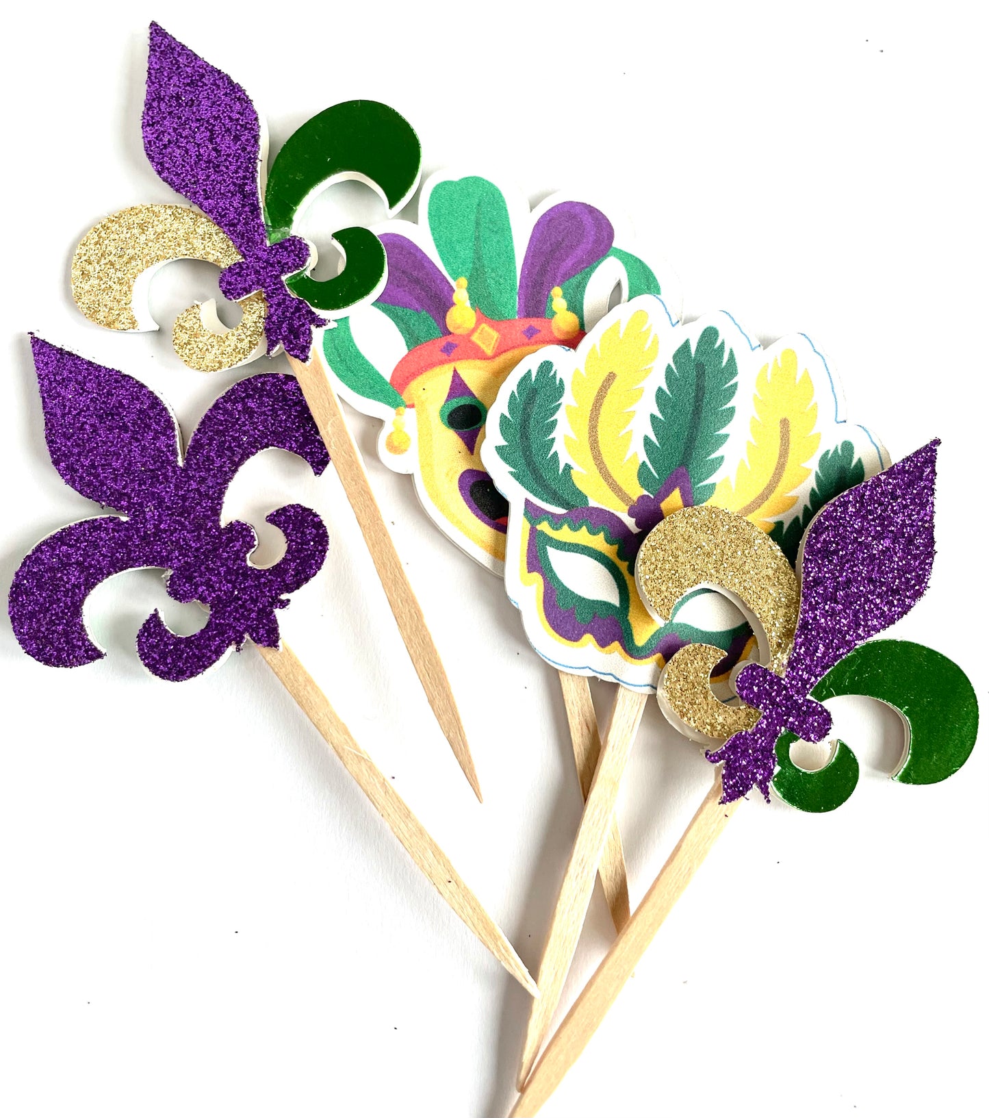 Mardi Gras Cupcake Toppers