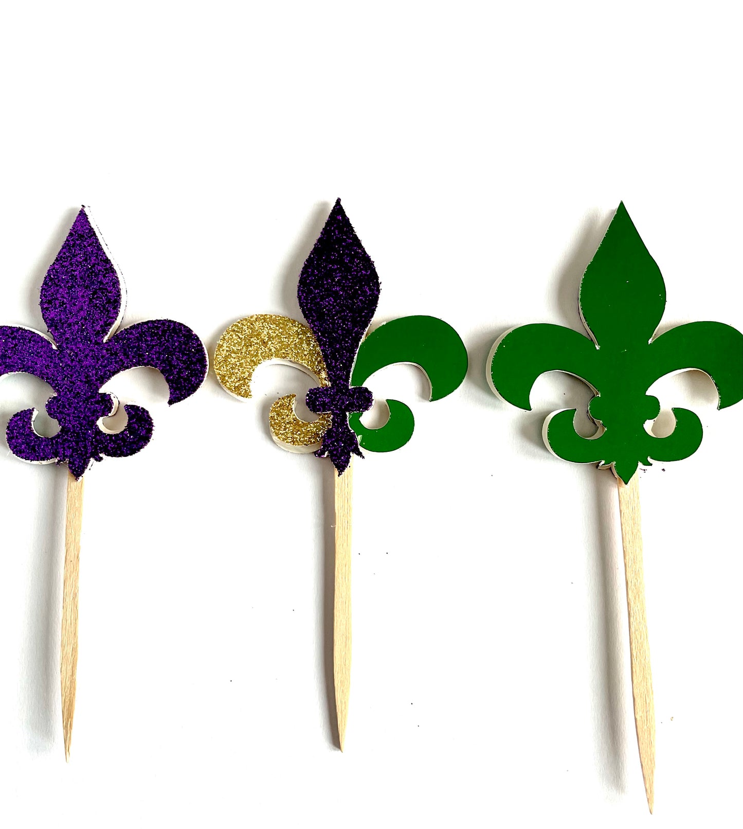 Mardi Gras Cupcake Toppers