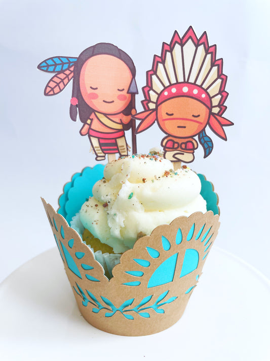 Native American Cupcake Topper Set