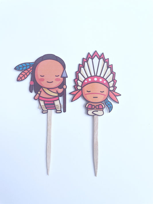 Native American Cupcake Topper