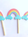 rainbow cupcake picks