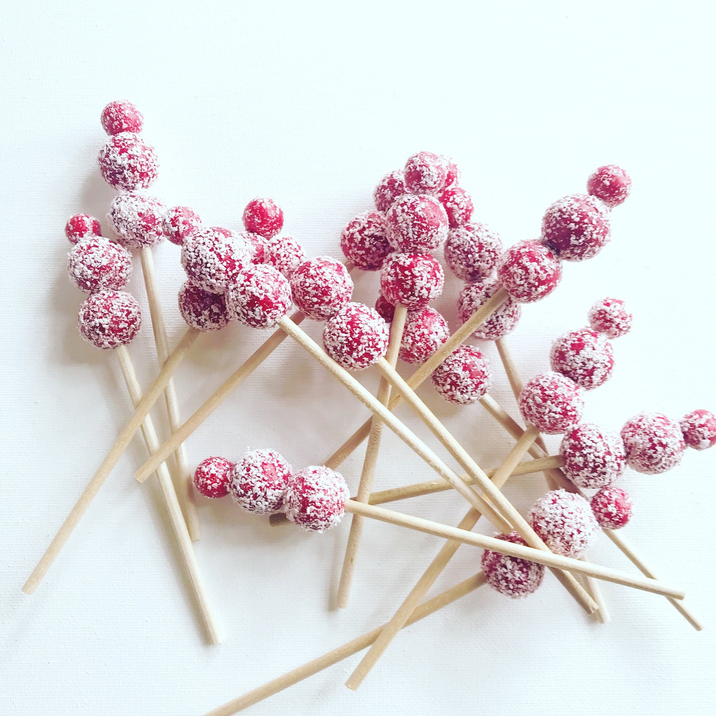 Cocktail Drink Stirrers-Faux Red Berries