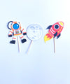 outer space spaceship party cupcake toppers