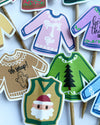 Ugly Christmas Sweater Cupcake Toppers