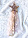wooden star glitter fairy wand