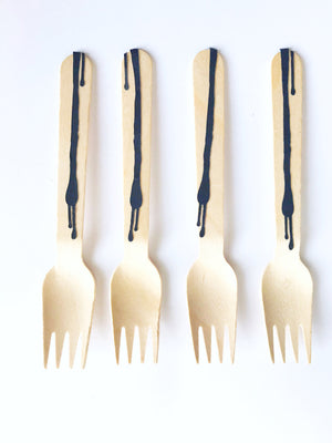 wooden forks for bendy party